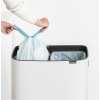 Coș de gunoi cu capac sensibil la atingere BO HI 2 x 30 l, alb, Brabantia