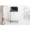 Coș de gunoi cu capac sensibil la atingere BO HI 2 x 30 l, alb, Brabantia