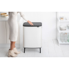 Coș de gunoi cu capac sensibil la atingere BO HI 2 x 30 l, alb, Brabantia