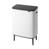 Coș de gunoi cu capac sensibil la atingere BO HI 2 x 30 l, alb, Brabantia