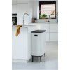 Coș de gunoi cu capac sensibil la atingere BO HI 2 x 30 l, alb, Brabantia