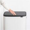Coș de gunoi cu capac sensibil la atingere BO HI 2 x 30 l, alb, Brabantia