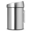 Coș de gunoi cu capac sensibil la atingere TOUCH BIN 3 l, rezistent la degete, oțel mat, Brabantia