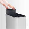 Coș de gunoi sensibil la atingere BO 3 x 11 l, oțel mat, Brabantia