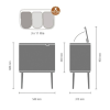 Coș de gunoi sensibil la atingere BO 3 x 11 l, oțel mat, Brabantia