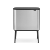 Coș de gunoi sensibil la atingere BO 3 x 11 l, oțel mat, Brabantia