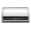 Coș pentru pâine ROLL TOP 32 cm, oțel mat, Brabantia