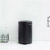 Coș cu pedală NEWICON 20 l, negru mat, Brabantia
