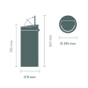 Coș de gunoi cu capac sensibil la atingere TOUCH BIN NEW 30 l, oțel mat, Brabantia
