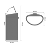 Coș de gunoi cu capac sensibil la atingere TOUCH BIN NEW 40 l, platină, Brabantia