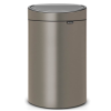 Coș de gunoi cu capac sensibil la atingere TOUCH BIN NEW 40 l, platină, Brabantia