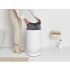 Coș de rufe 60 l, cu capac din plastic, alb, Brabantia