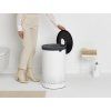 Coș de rufe 60 l, cu capac din plastic, alb, Brabantia