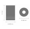 Coș de rufe 60 l, cu capac din plastic, alb, Brabantia