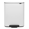 Coș cu pedală BO 60 l, alb, Brabantia