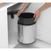 Coș de gunoi integrat 15 l, oțel lucios, Brabantia