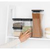 Recipient pentru depozitarea alimentelor TASTY PLUS, set de 4 buc, gri închis, plastic, Brabantia