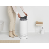Coș de rufe 35 l, cu capac din plastic, alb, Brabantia