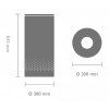 Coș de rufe 35 l, cu capac din plastic, alb, Brabantia