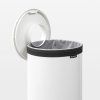 Coș de rufe 35 l, cu capac din plastic, alb, Brabantia