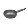 Tigaie sauté DIAMOND LITE 24 cm, pentru inducție, cu mâner detașabil, titan, WOLL