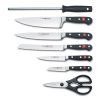 Set bloc de cuțite CLASSIC, 8 buc, cu dispozitiv de honuit cuțit și foarfecă, lemn ușor, Wüsthof