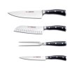 Set bloc de cuțite CLASSIC, 10 buc, cu dispozitiv de honuit cuțit și furculiță pentru carne, negru, Wüsthof