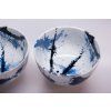 Bol ceramică BLUE & WHITE 350 ml, set de 2 buc, cu bețișoare, MIJ