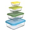 Recipient pentru depozitarea alimentelor NEST, set de 4 buc, din sticlă, Joseph Joseph