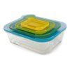 Recipient pentru depozitarea alimentelor NEST, set de 4 buc, din sticlă, Joseph Joseph