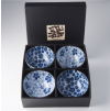 Bol ceramică PLUM & CHERRY BLOSSOM 200 ml, set de 4 buc, ceramică, MIJ