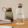 Borcan de depozitare pentru bucătărie din sticlă fumurie Silhouette 1,5 l Eva Trio