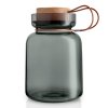 Borcan de depozitare pentru bucătărie din sticlă fumurie Silhouette 1,5 l Eva Trio