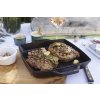 Tigaie grill fontă cu mânere, neagră, 28 x 28 cm Staub