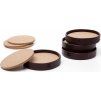 Suport pentru pahare, set de 4 buc, maro, Litton