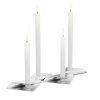 Suport de lumânare pentru cină SQUARE CANDLE, set de 4 buc, din oțel inoxidabil, Höfats