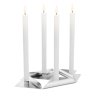 Suport de lumânare pentru cină SQUARE CANDLE, set de 4 buc, din oțel inoxidabil, Höfats