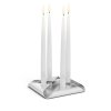 Suport de lumânare pentru cină SQUARE CANDLE, set de 4 buc, din oțel inoxidabil, Höfats