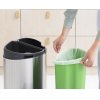Coș de gunoi cu capac sensibil la atingere TOUCH BIN NEW 23 + 10 l, oțel mat, Brabantia