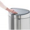 Coș de gunoi cu capac sensibil la atingere TOUCH BIN NEW 23 + 10 l, oțel mat, Brabantia