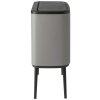 Coș de gunoi cu capac sensibil la atingere BO TOUCH BIN, 3 x 11 l, gri mineral, Brabantia