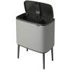 Coș de gunoi cu atingere BO TOUCH BIN 11 + 23 l, gri mineral, Brabantia