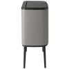 Coș de gunoi cu atingere BO TOUCH BIN 11 + 23 l, gri mineral, Brabantia