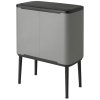 Coș de gunoi cu atingere BO TOUCH BIN 11 + 23 l, gri mineral, Brabantia