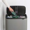 Coș de gunoi cu atingere BO TOUCH BIN 11 + 23 l, gri mineral, Brabantia