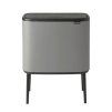 Coș de gunoi cu atingere BO TOUCH BIN 11 + 23 l, gri mineral, Brabantia