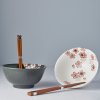 Bol ceramică CHERRY BLOSSOM 400 ml, set de 2 buc, cu bețișoare, MIJ