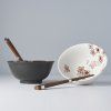 Bol ceramică CHERRY BLOSSOM 400 ml, set de 2 buc, cu bețișoare, MIJ