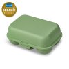 Recipient depozitare ouă EGGS TO GO MINI 17 cm, pentru 6 ouă, verde cu frunze, Koziol