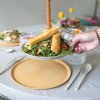 Platou din plastic CONNECT, set de 4 buc, 25,5 cm, verde frunză naturală, Koziol